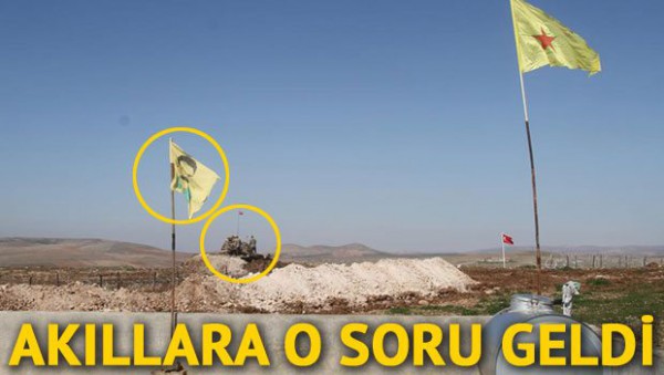 TURK ASKERI APO POSTERI YPG FALMASI VE TURK BAYRAGI
