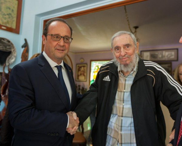 Hollande-Fidel Castro